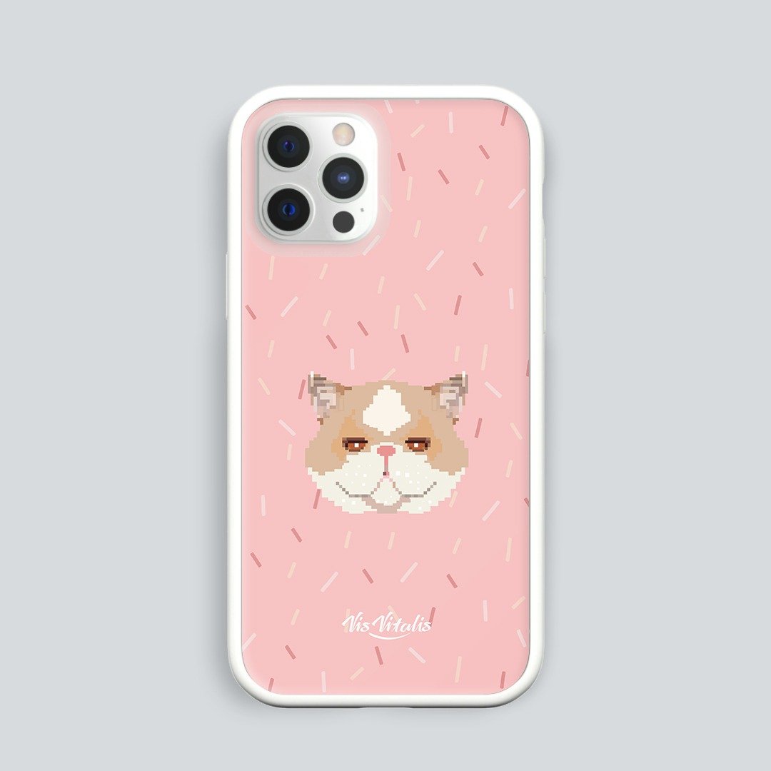 马赛克 猫咪款手机壳/犀牛盾订制/iPhone - 手机壳/手机套 - 塑料 粉红色