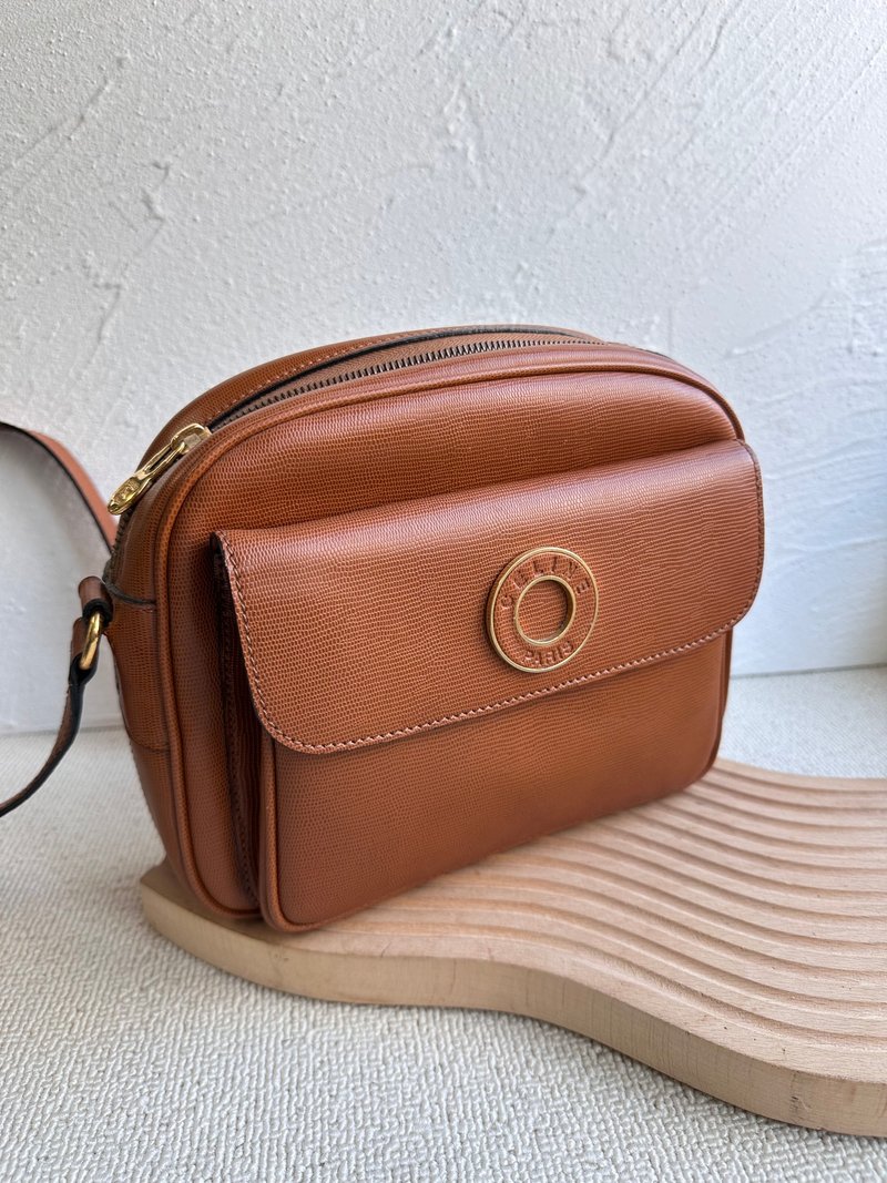 中古Vintage Celine 焦糖色圆环斜背包 - 侧背包/斜挎包 - 真皮 