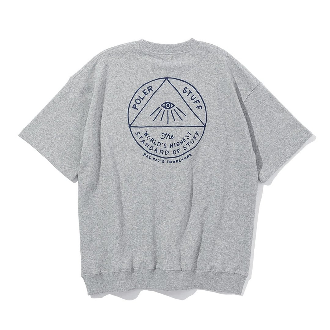 日本POLER SEEKER BAGGY S/S TERRY CREW 宽版毛厚软棉圆领衫 /灰 - 男装上衣/T 恤 - 棉 灰色