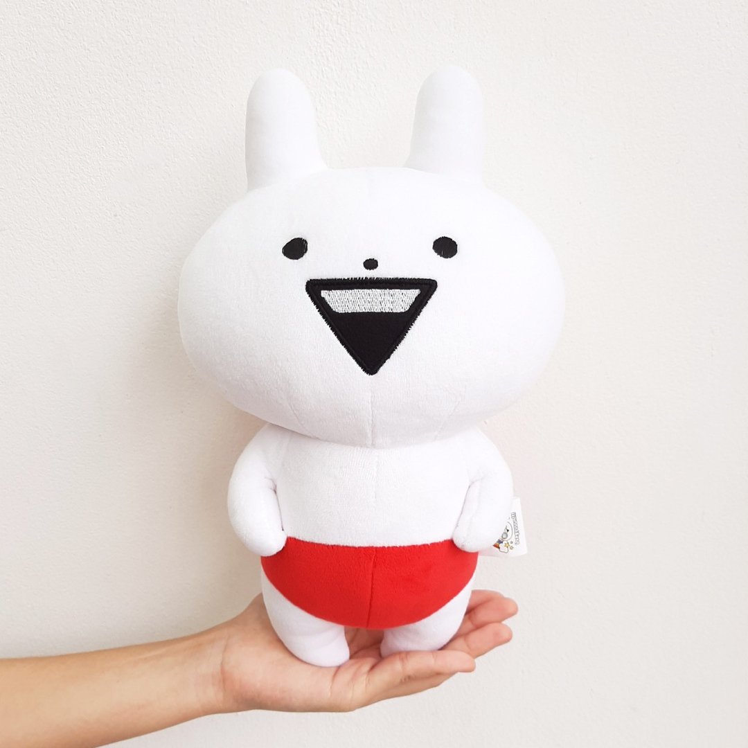 Usagyuuun Red Pantie Doll / Plushie Size 31x18cm - 玩偶/公仔 - 聚酯纤维 白色