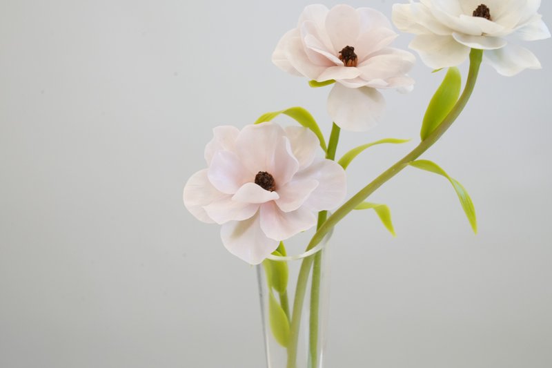 手工黏土花艺——蝴蝶陆莲 - 植栽 - 粘土 白色