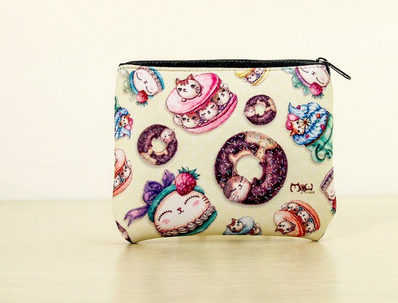 好喵万用包/钱包/收纳包-综合甜点猫 - 化妆包/杂物包 - 防水材质 