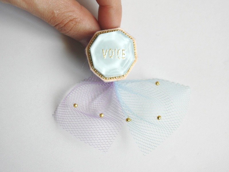 Memories of jewelry [5color / VOICE] - 耳环/耳夹 - 塑料 白色