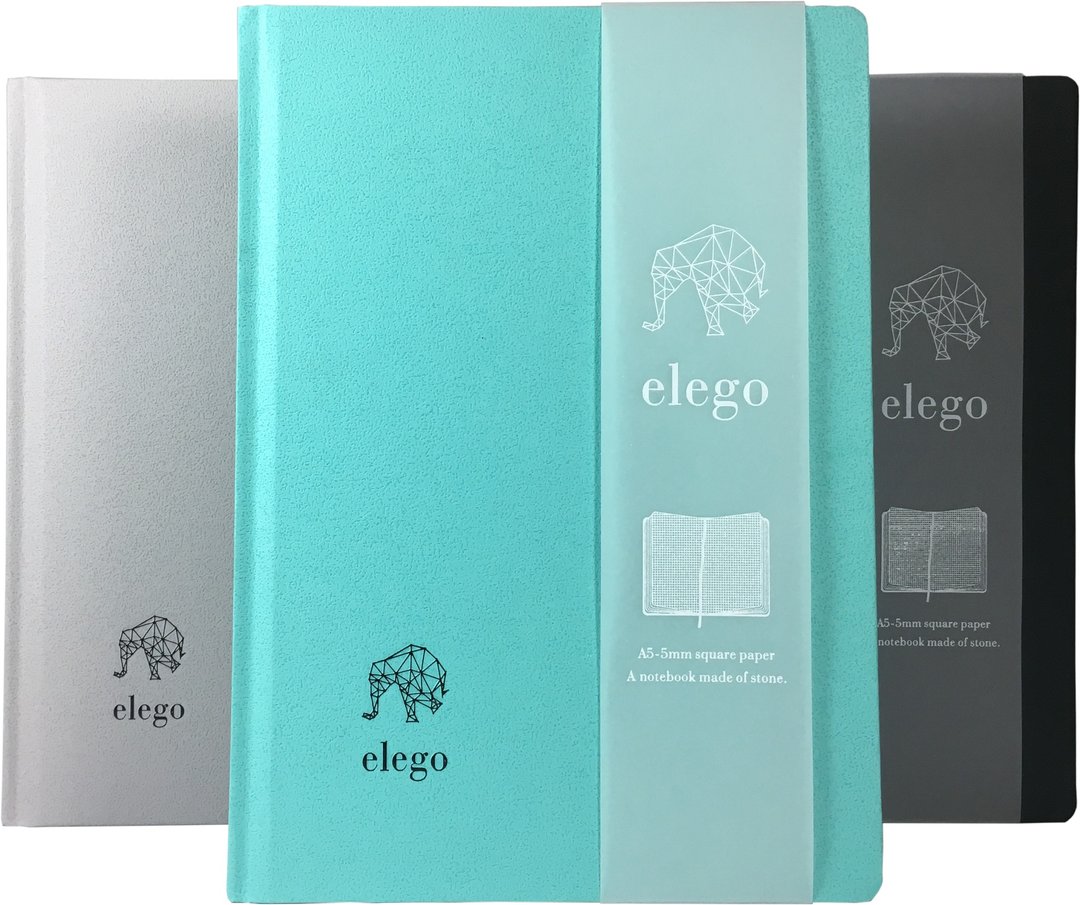 Chien Ai C&C X elego石系A5环保石头纸笔记本 - 湖水绿 - 笔记本/手帐 - 纸 绿色