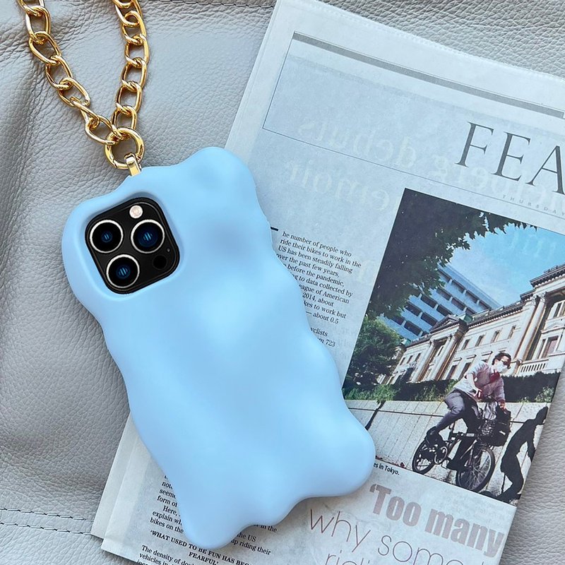 【Candies】iPhone 14 系列 - Simple梦幻珠光 手机壳 蓝 - 手机壳/手机套 - 硅胶 蓝色