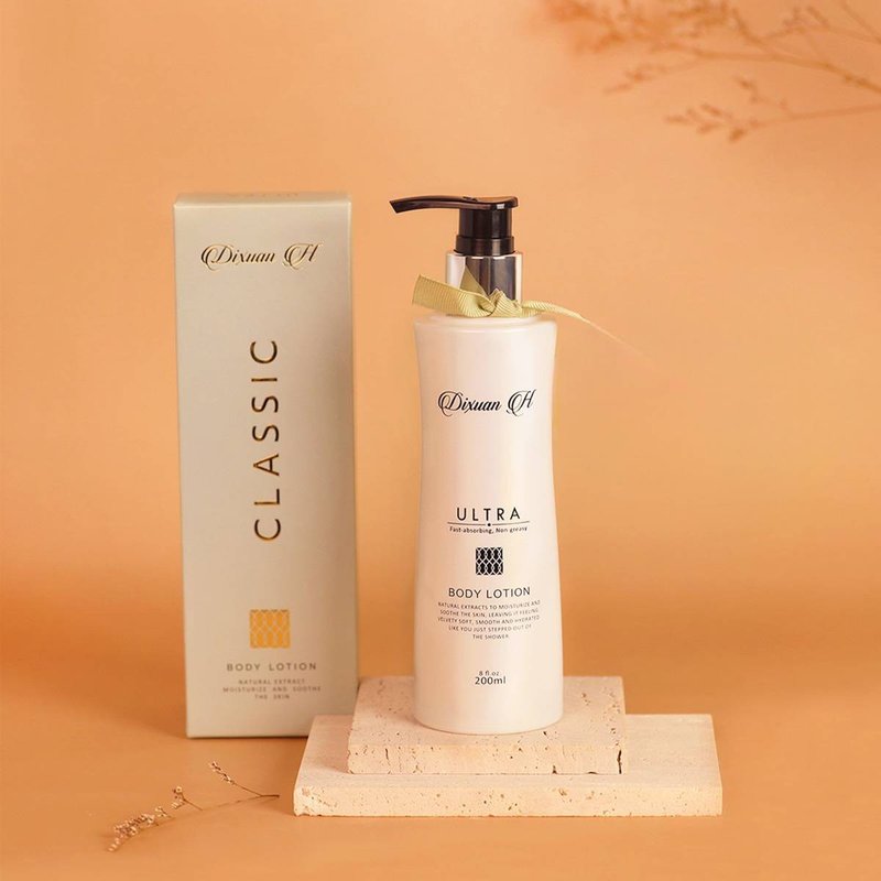 Dixuan H 精华奇肌身体乳-保湿经典款 200ml - 身体护肤/按摩油 - 玻璃 白色