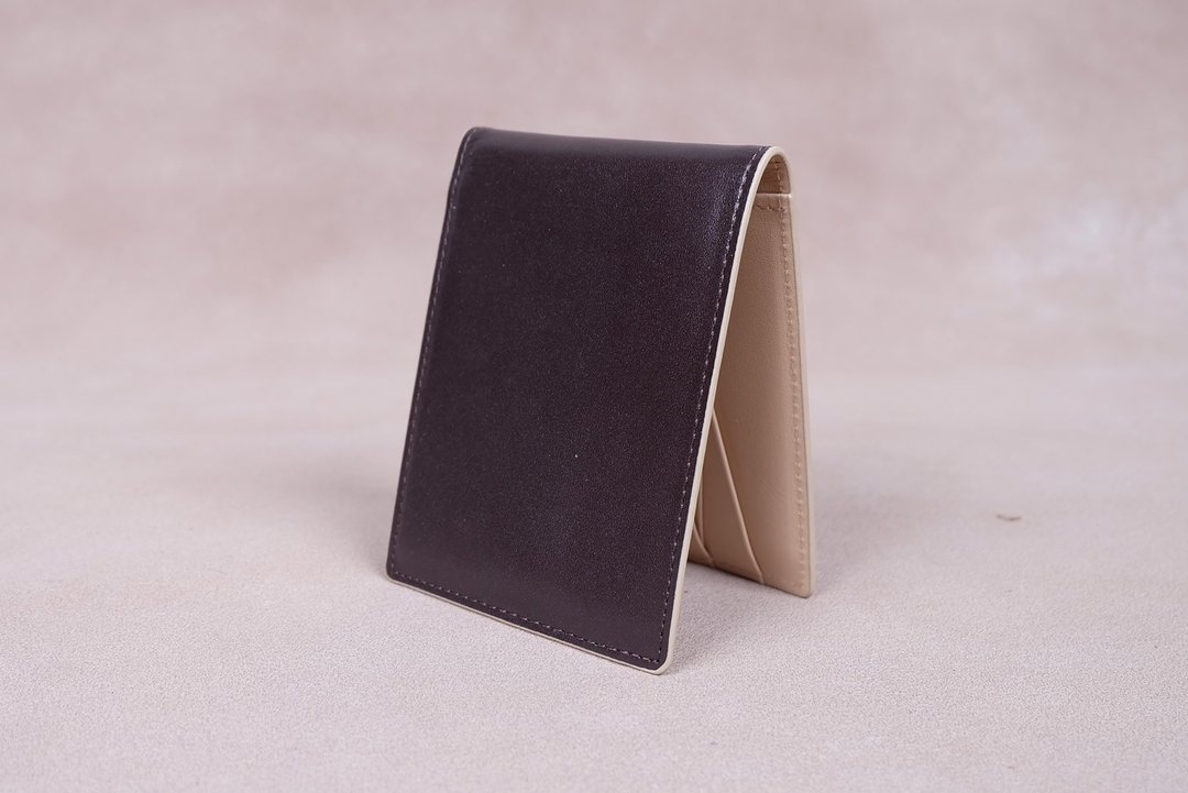 Money Clip/Card Case/Italy Cow Leather money clips. (Dark Brown2) - 名片夹/名片盒 - 真皮 