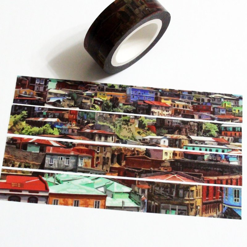 纸胶带 山坡之城 - 纸胶带 - 纸 