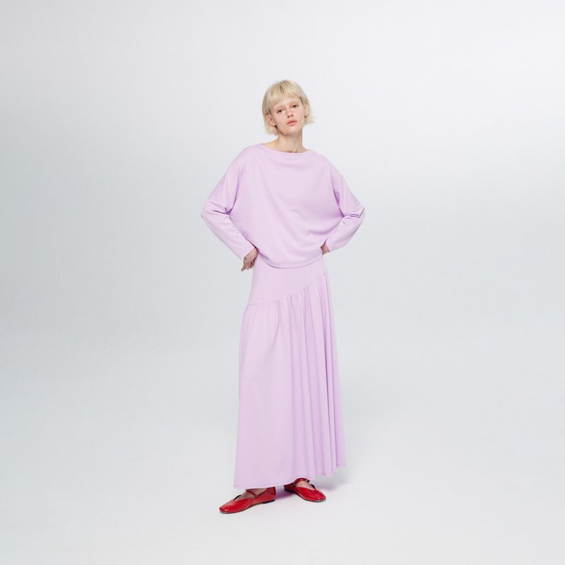 10 MOOn 长春花紫船领造型上衣 - 女装上衣 - 其他材质 紫色