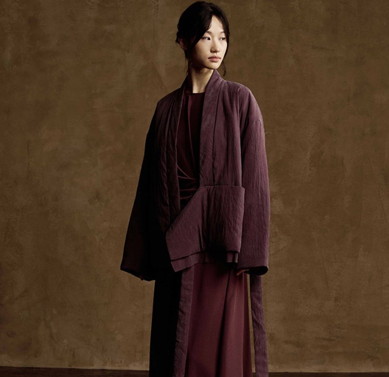 【禅意棉衣】新中式复古 斜襟腰带外套 - 女装上衣 - 棉．麻 多色