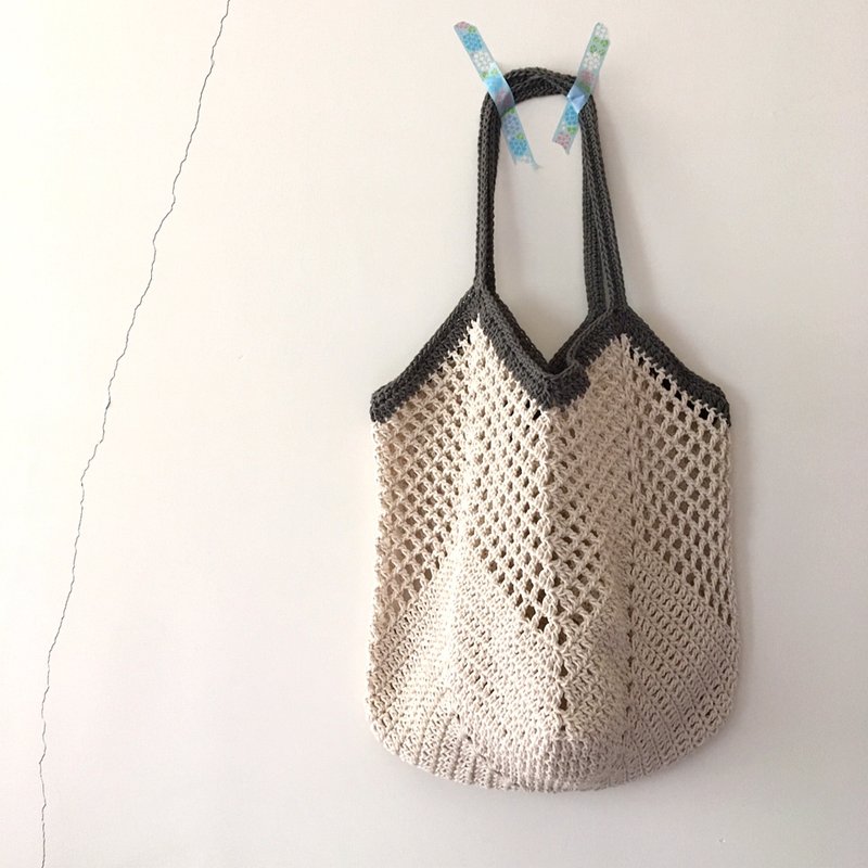 hm2。纯棉 格纹编织 手提肩背袋 L - 侧背包/斜挎包 - 棉．麻 多色