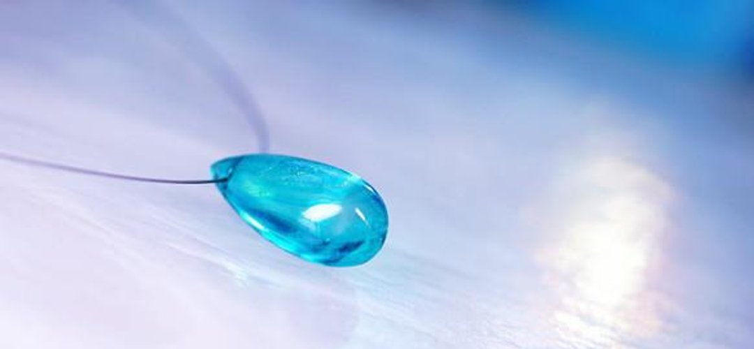 [Made to order] Snow Princess's Blue tear - 项链 - 其他金属 