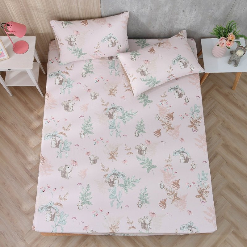 鸿宇 100%美国棉 床包枕套组 小松嘉比(单人/双人/加大/特大) - 寝具 - 棉．麻 粉红色