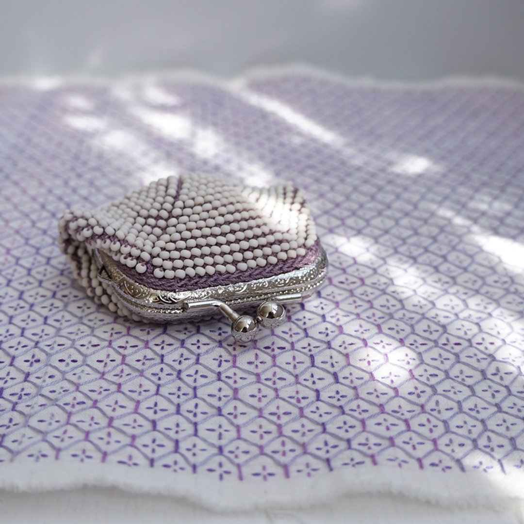 Ba-ba handmade Beads crochet coinpurse No.1866 - 零钱包 - 其他材质 紫色