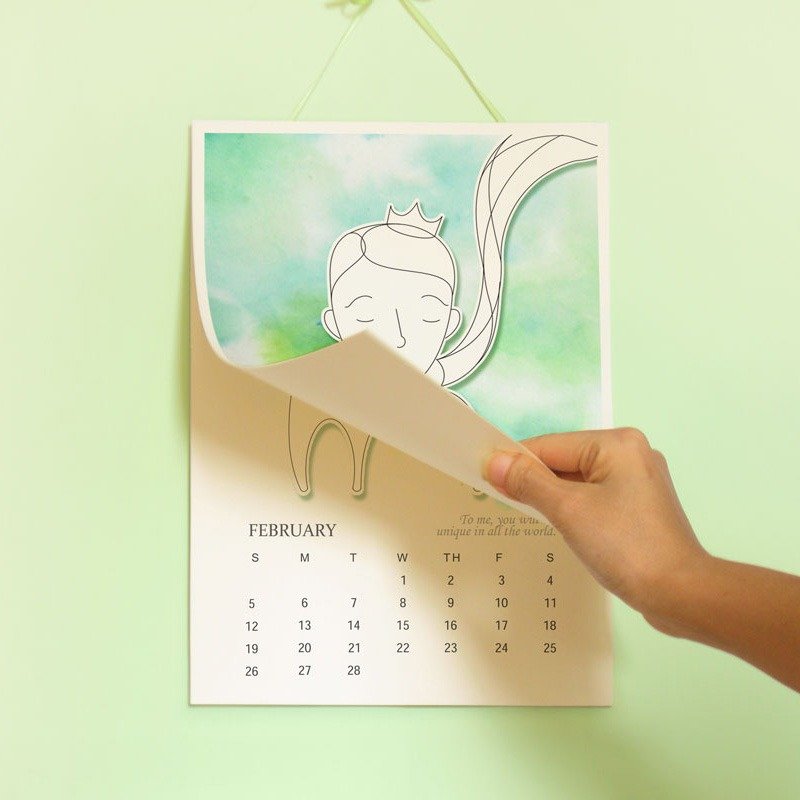 2017 小王子系列涂色年历（挂历）圣诞礼物 - 年历/台历 - 纸 