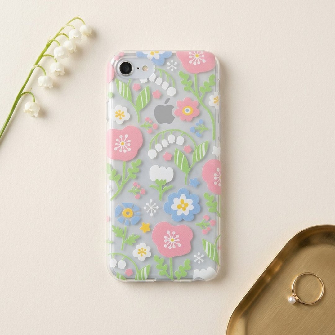 【透明手机壳】Pastel Flowers - 手机壳/手机套 - 塑料 多色