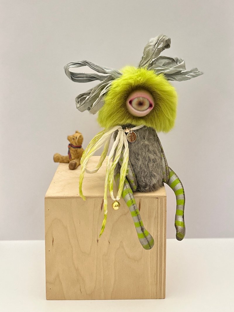 绿灰配色独一无二作者款独眼怪 - 订制娃娃！ - 玩偶/公仔 - 其他材质 绿色