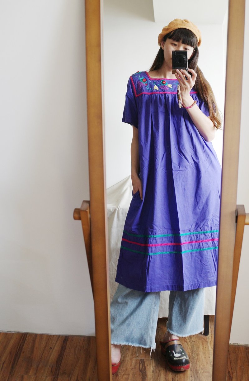 Vintage 巴基斯坦贴布绣美国洋装 - 洋装/连衣裙 - 棉．麻 