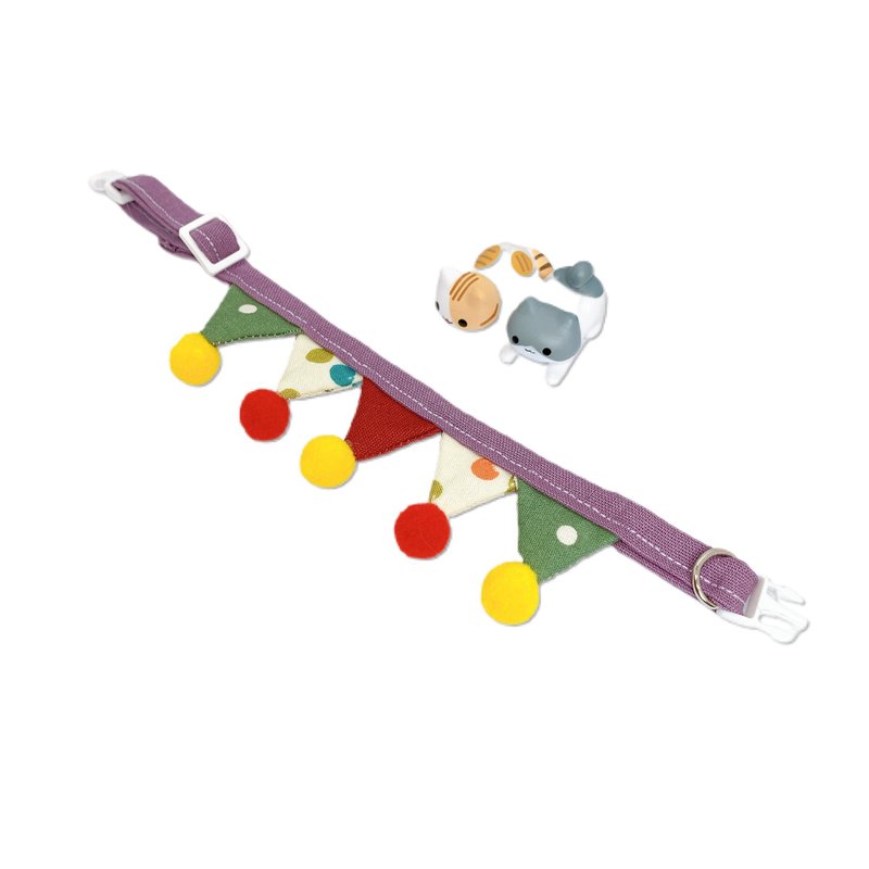 MaoFenBiBi 你是一只袜 - 圣诞节特别款 - 手作小丑巾 & 手工项圈 - 项圈/牵绳 - 棉．麻 