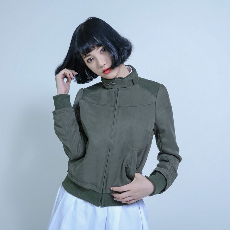 SU:MI said Laputa 拉普达飞行夹克_6AF201_军绿 - 女装休闲/机能外套 - 棉．麻 绿色