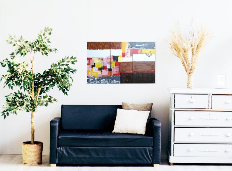 抽象绘画－自在随流3 - 海报/装饰画/版画 - 棉．麻 多色