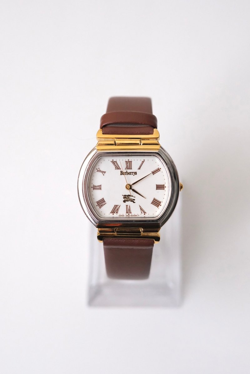Burberrys 80s-90s中古表/复古时钟/时钟/老表/vintage watch/ - 男表/中性表 - 其他金属 咖啡色