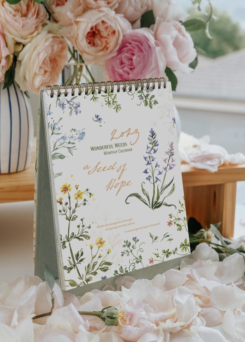 2023希望种子水彩植物插画桌暦 - 年历/台历 - 纸 