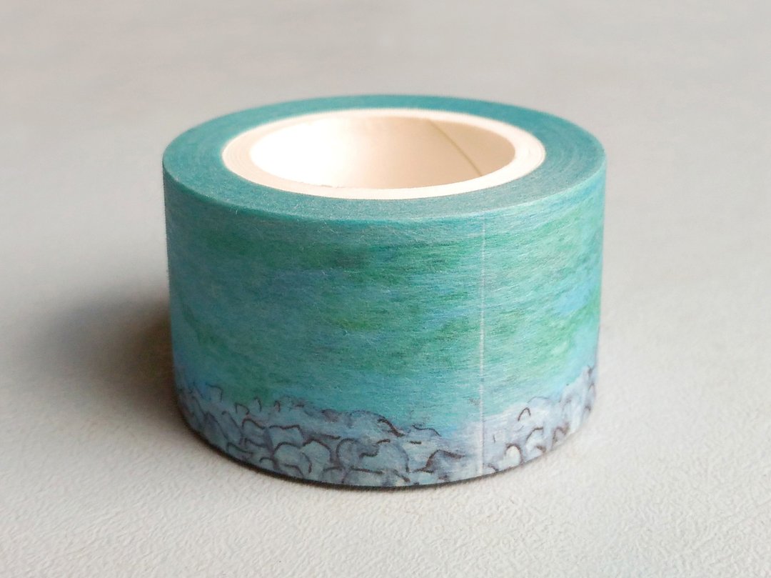 Liuyingchieh Lake Tekapo 和纸胶带 Washi Masking Tape 25 mm  - 纸胶带 - 纸 黑色