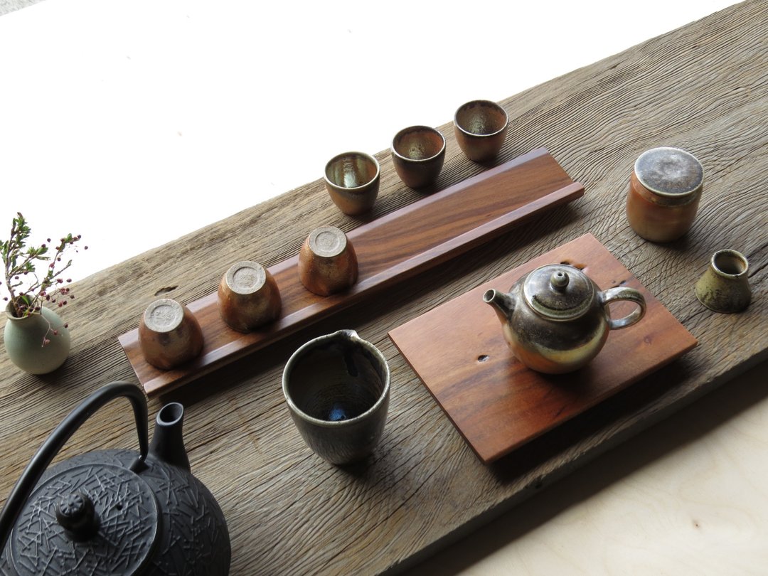 HO MOOD 解构系列—手作 原木茶盘 - 杯垫 - 木头 咖啡色