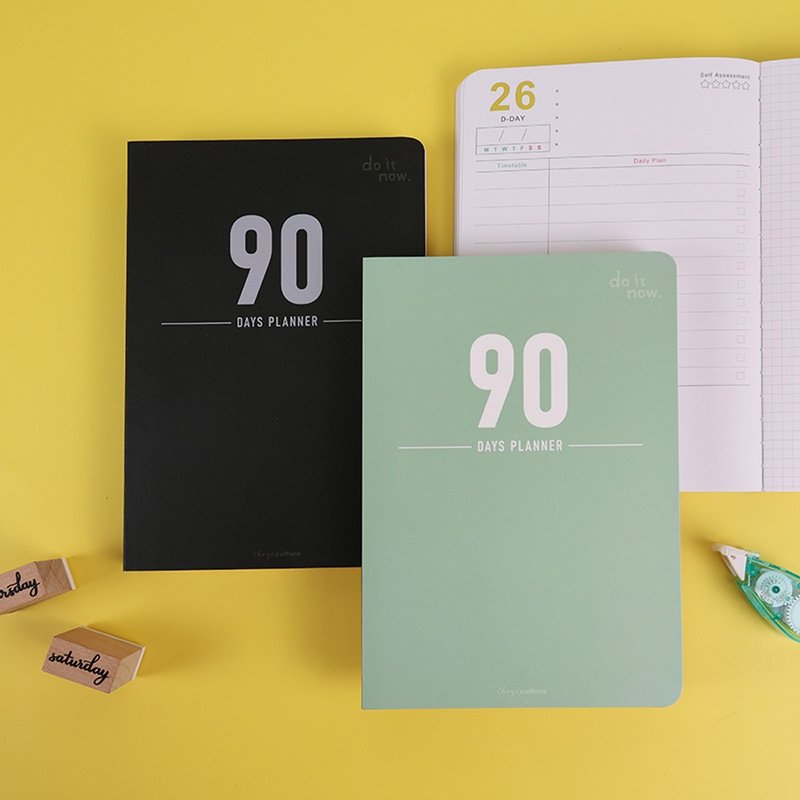 Chuyu B6/32K 90天倒数计划本/笔记本/自填式日计划/规画本 - 笔记本/手帐 - 纸 多色