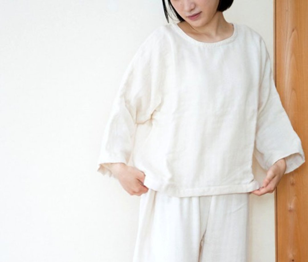 有机棉三层纱布 宽松套头衫【原色】 - 女装上衣 - 其他材质 