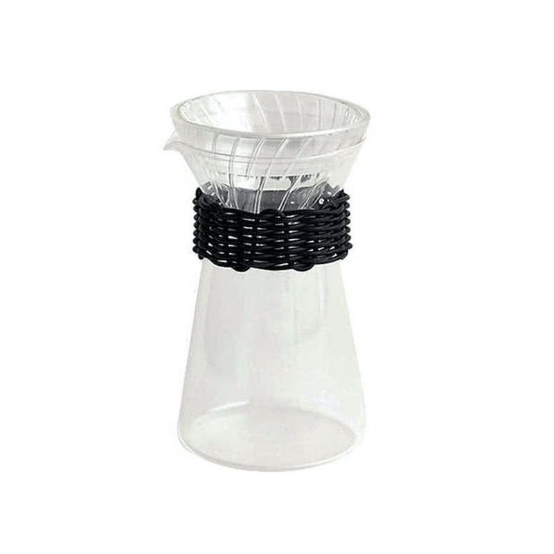 HARIO 黑色皮革藤编咖啡壶700/VCC-02-LZB - 咖啡壶/周边 - 玻璃 透明