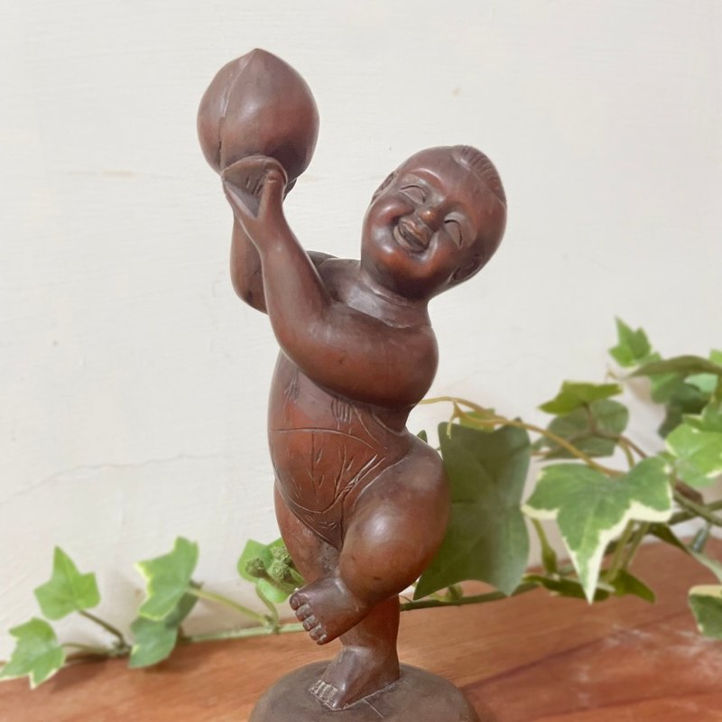 欢乐小童・黄杨木老件 - 摆饰 - 木头 咖啡色