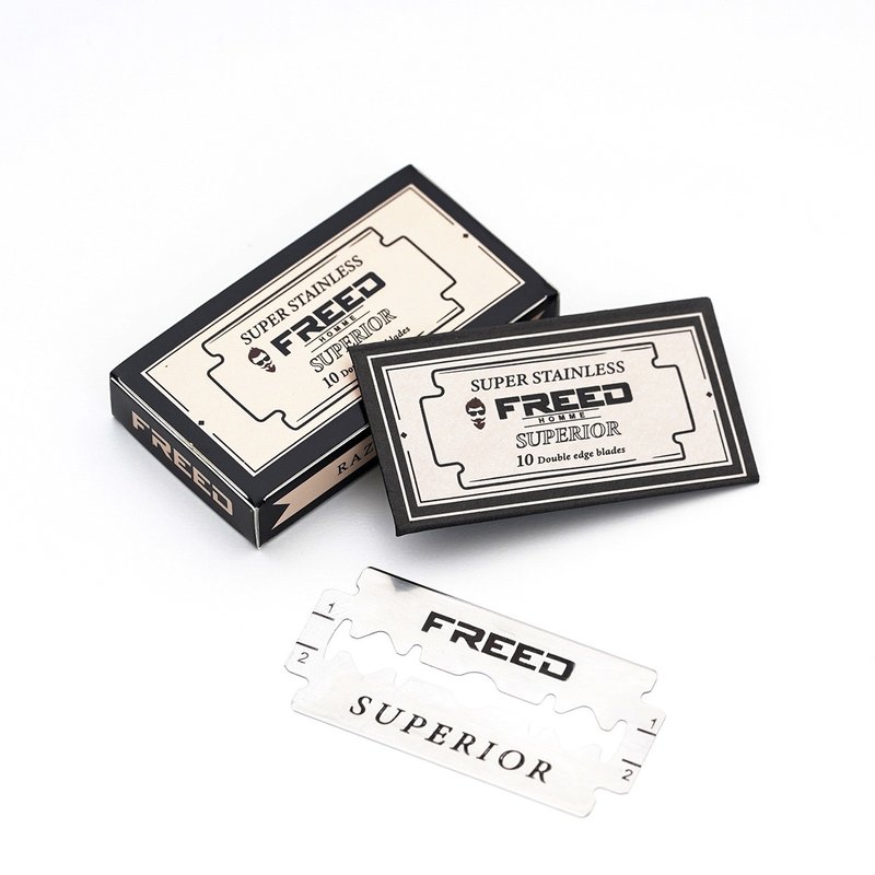 【FREED】双刃刮胡刀片-10片装 / 通用双刃安全刮胡刀 - 其他 - 其他金属 透明