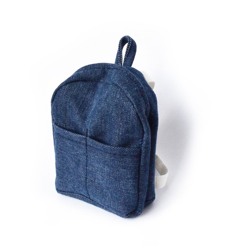 PK-大熊后背包(牛仔) I手工时尚熊I - 其他 - 棉．麻 蓝色
