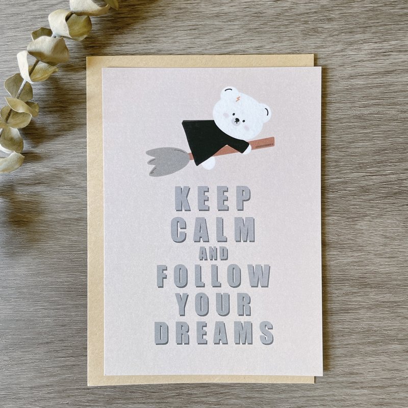 #19 _smallthings 插画明信片(Follow your dreams) - 卡片/明信片 - 纸 卡其色