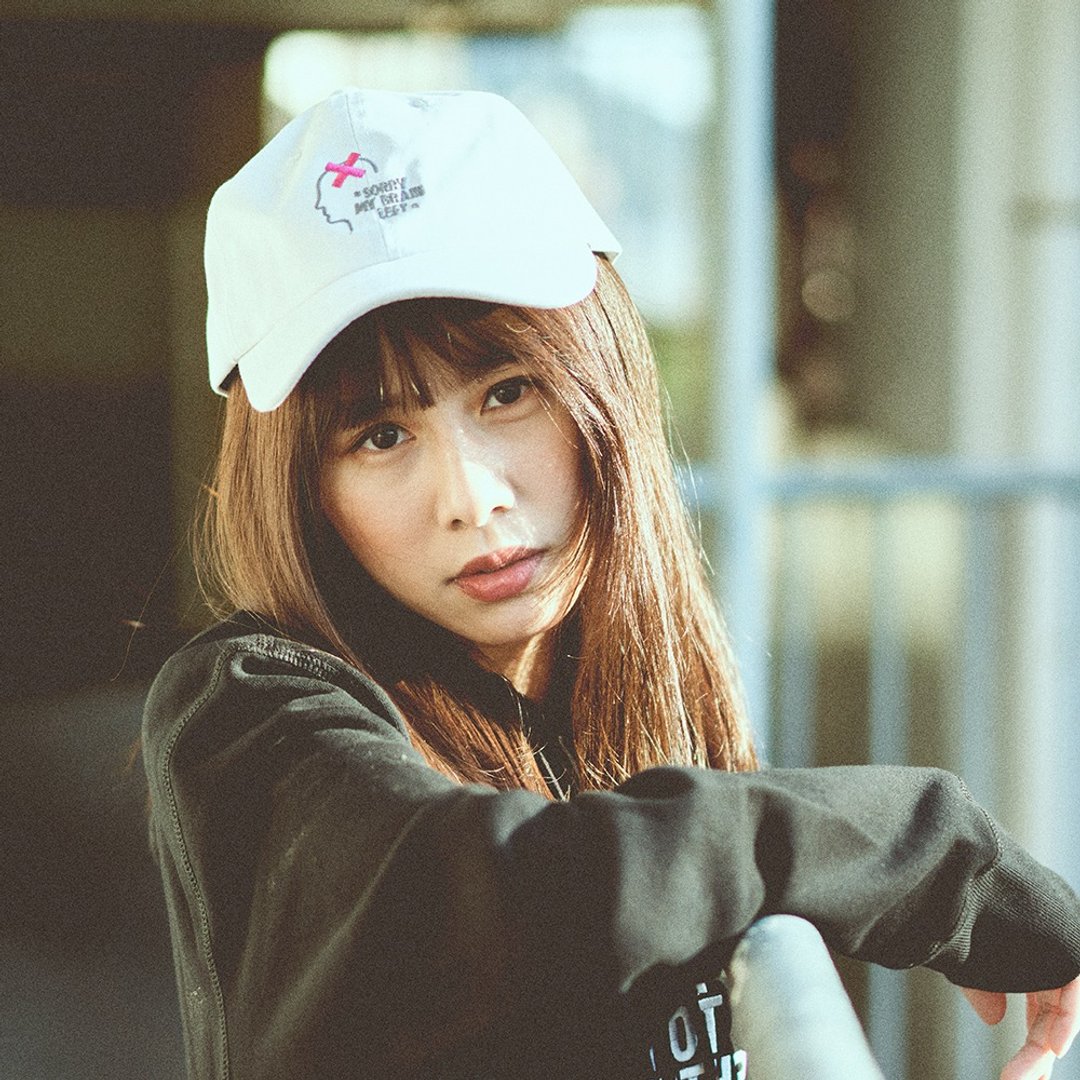 香港品牌 My Brain Left 棒球帽 Dad Caps 老帽 - 帽子 - 棉．麻 黑色