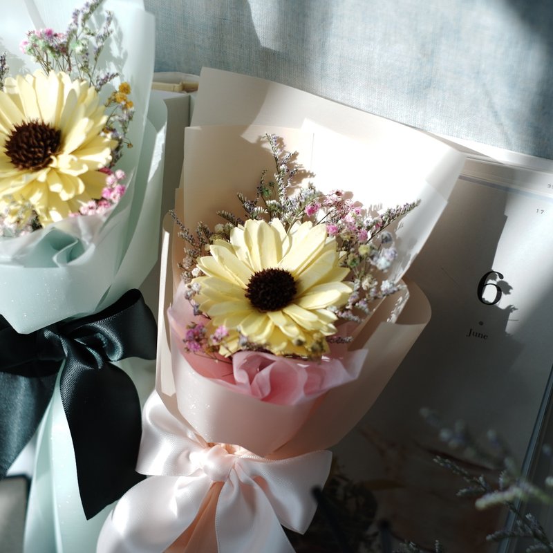 未完待续 | 向日葵 干燥花 毕业花束  现货+预购  橘包装下单区 - 干燥花/捧花 - 植物．花 橘色