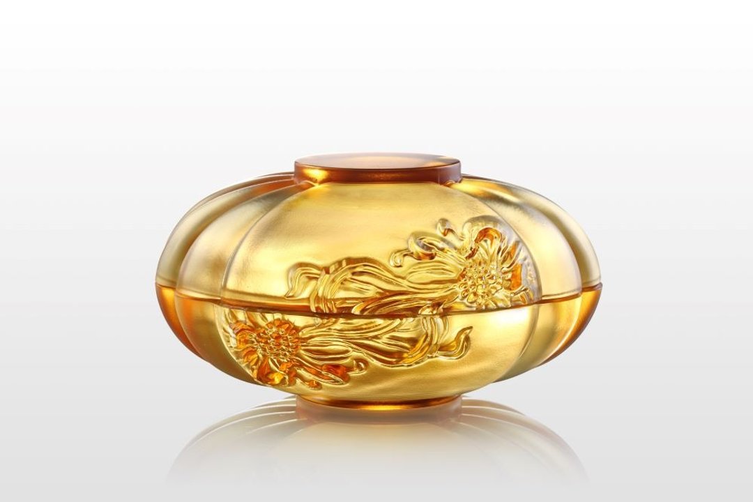 琉璃工房 LIVING 菊月和喜 (中) - 摆饰 - 玻璃 橘色