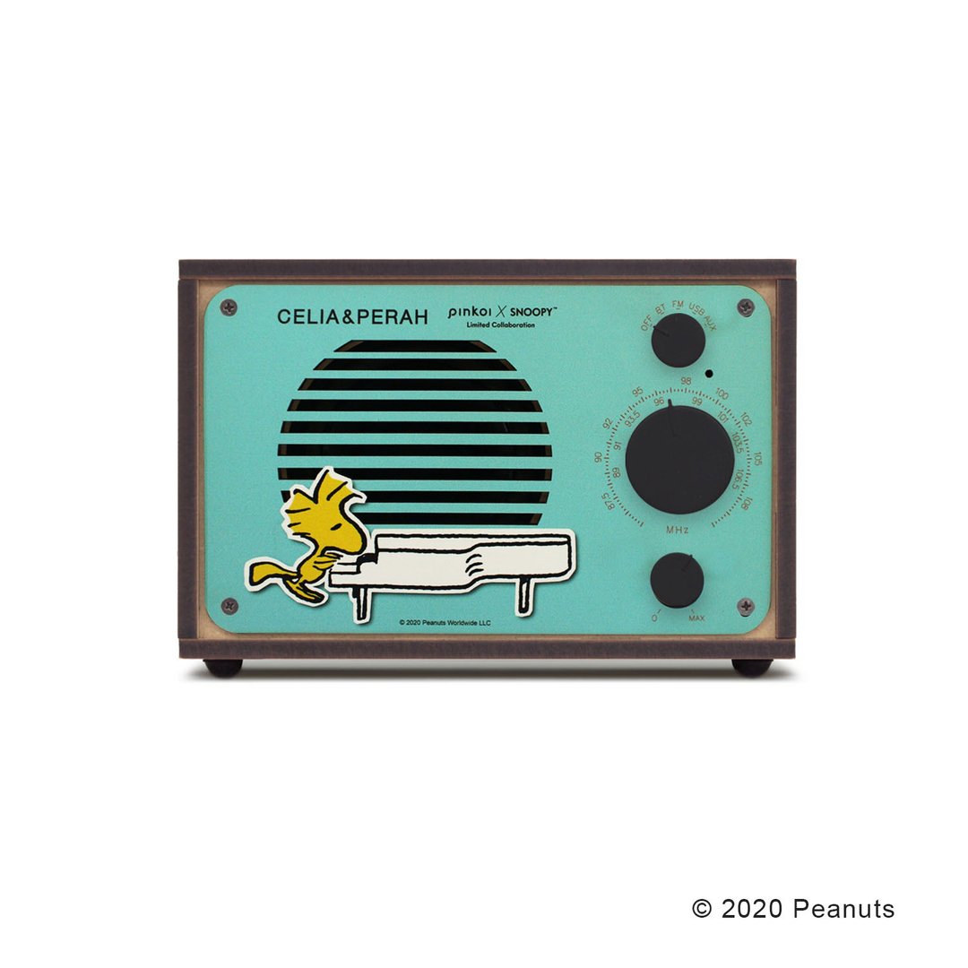 只含面板_R1 - Snoopy 联名限定面板 - 糊涂塔克钢琴款 - 扩音器/喇叭 - 木头 蓝色