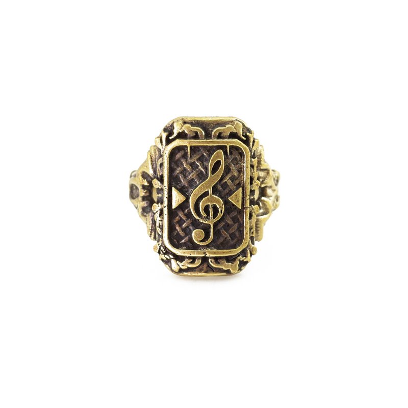 高音谱记号戒指 - 戒指 - 其他金属 金色