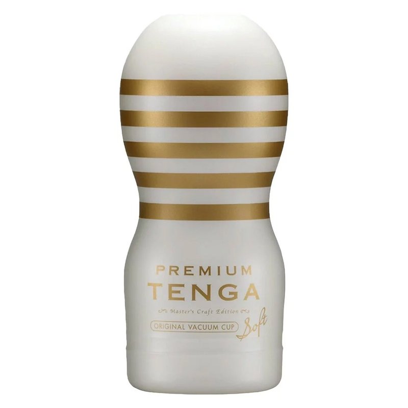 日本TENGA Premium尊爵真空杯 柔嫩版 一次性飞机杯 - 情趣用品 - 硅胶 白色