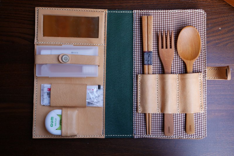 【春猪工具书】用餐书 Harui Dining Tools - 其他 - 真皮 橘色