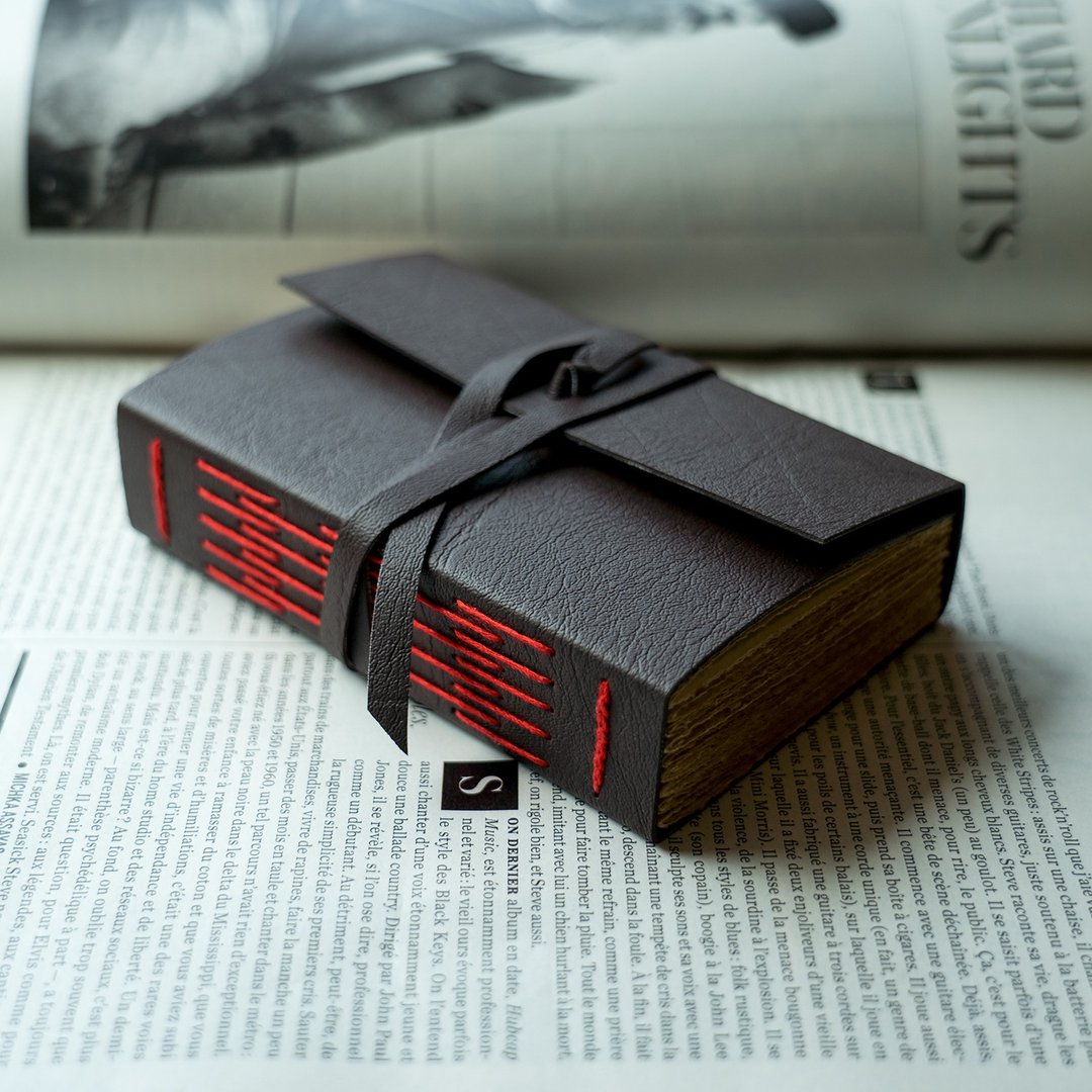 【Colourful no.1】笔记本 Leather Journal, Vintage Bookbinding - 笔记本/手帐 - 人造皮革 