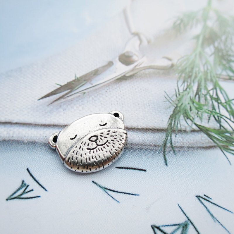 长胡子小熊 纯银项链 - 项链 - 其他金属 银色