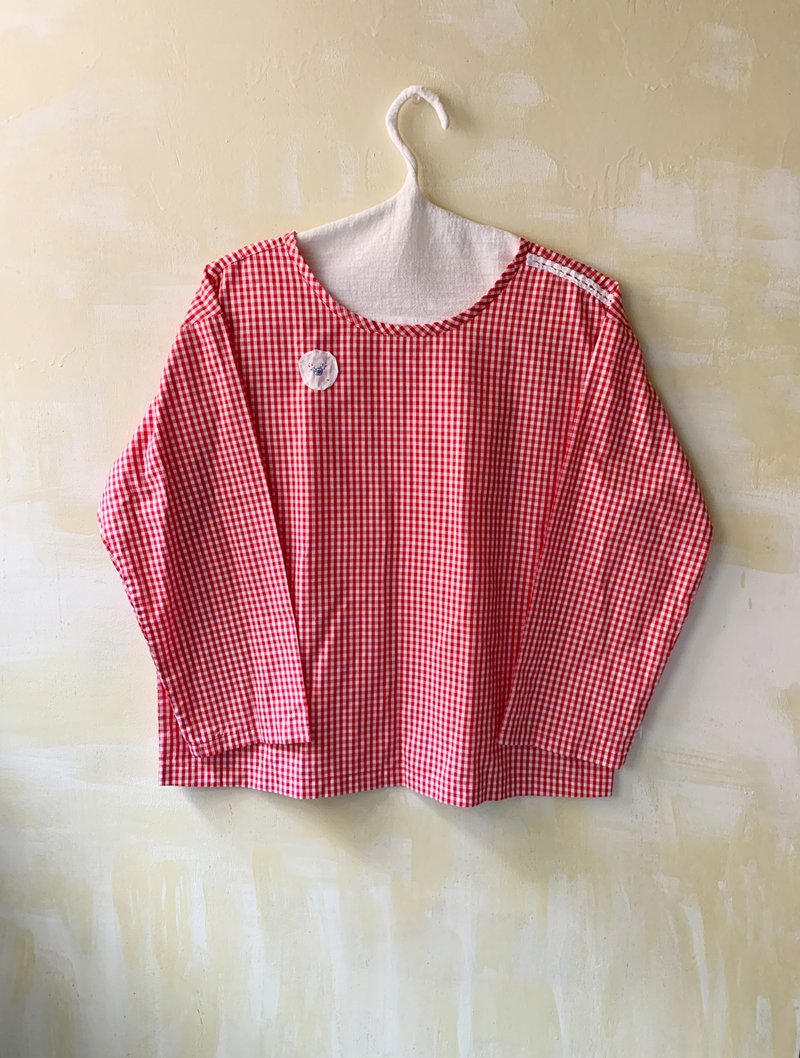 长袖棉衫--戴眼镜女孩 - 女装上衣 - 棉．麻 