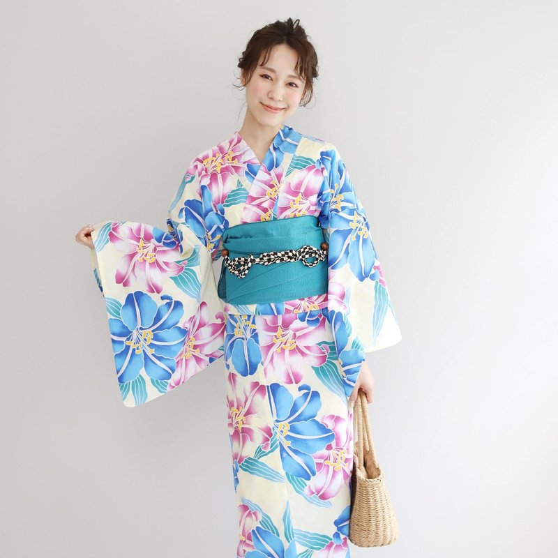 日本 和服 女性 浴衣 腰封 2件组 F Size x33-01 yukata - 其他 - 棉．麻 透明