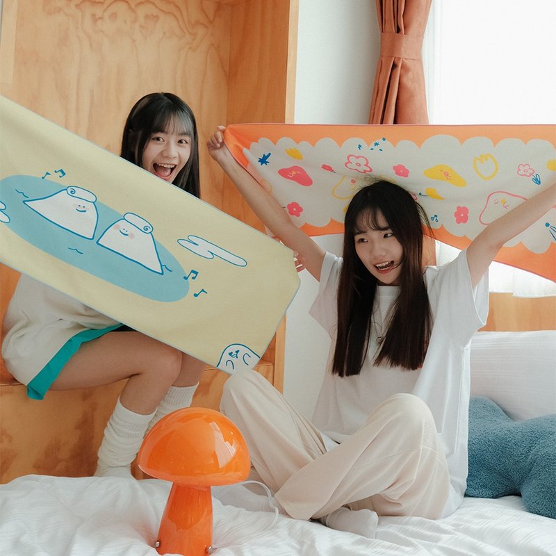 好好棉 x 威嗝 桃桃联名擦发巾两件组 宽版L 37x100cm - 毛巾浴巾 - 聚酯纤维 多色