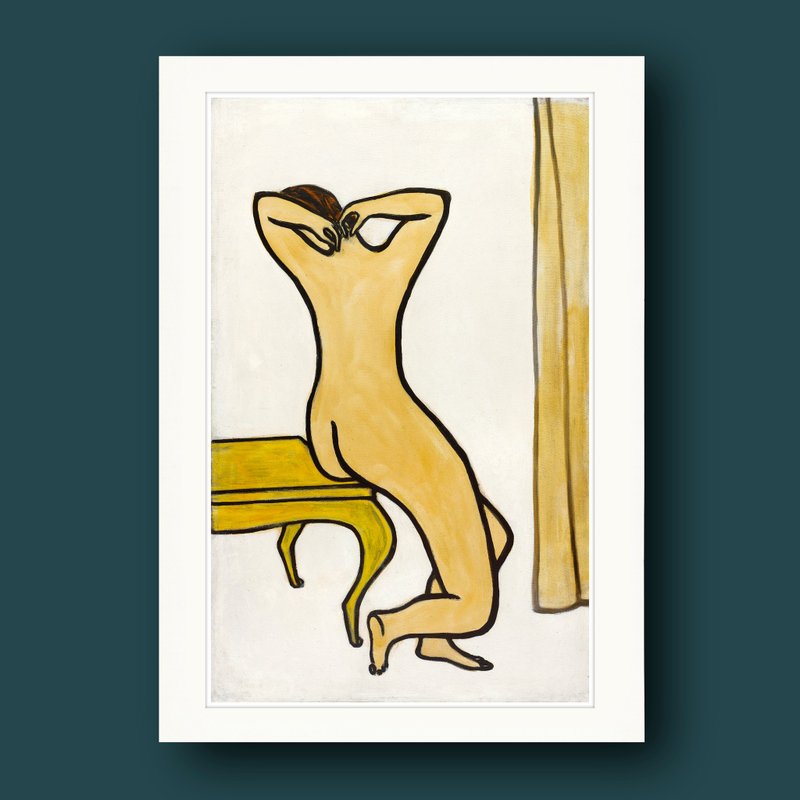 【艺术画卡】常玉 浴女 |  B4画卡 - 海报/装饰画/版画 - 纸 黄色