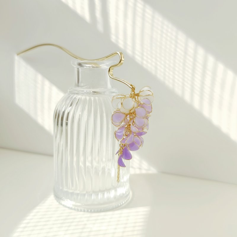 1KM春日浪漫•垂坠紫藤树脂发簪 - 发饰 - 树脂 